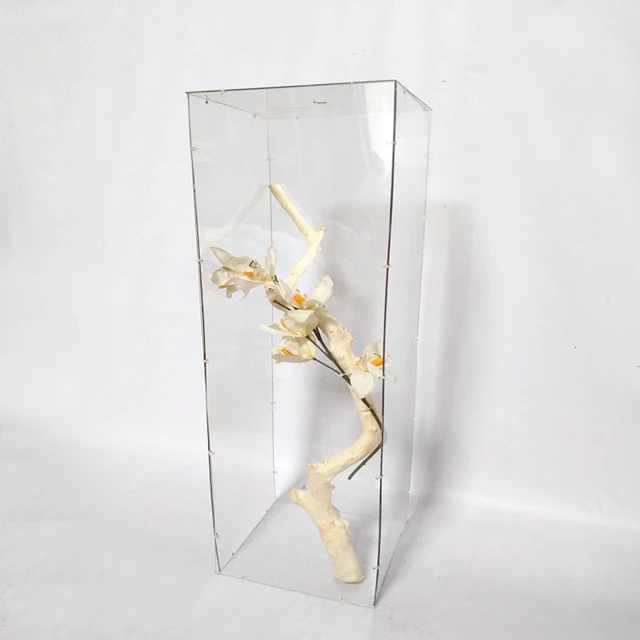 

10pcs)100cm tall)Wedding &party acrylic clear square wedding plinths pedestal acrylic display cube stand yudao404