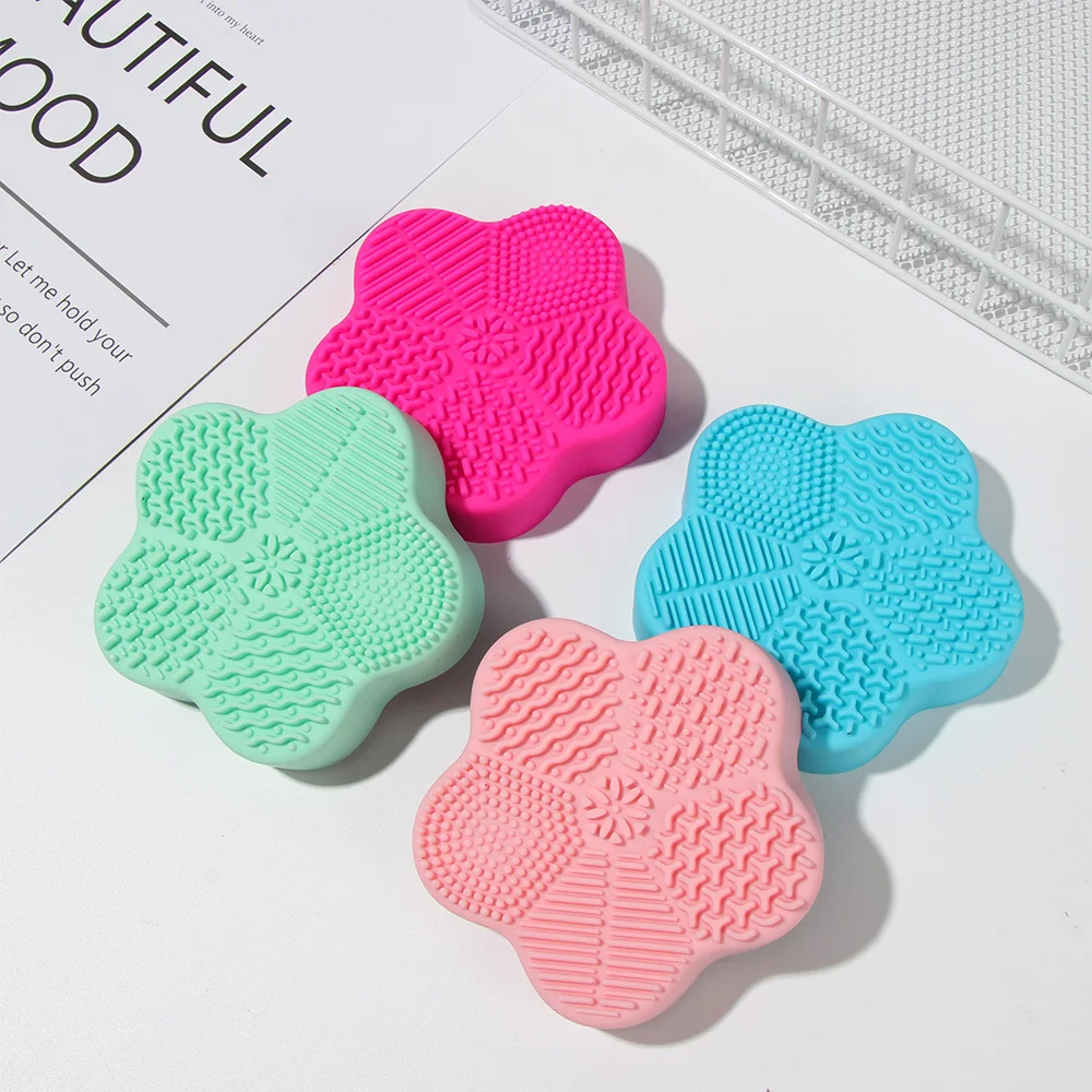 Sponge Cleaning Mat Make Up Washing Silicone Washing Tools Makeup Brush Cleaner Brush Cleaner Pad Silicone Starfish