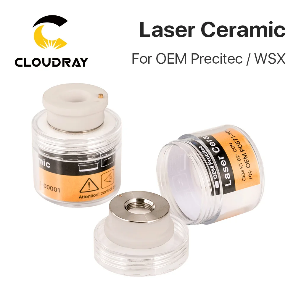 Cloudray KT B2β²β² CON Laser Ceramic Dia. 28mm Nozzle Holder Fiber Laser Cutting Head Nozzle Holder for OEM Precitec Laser Head