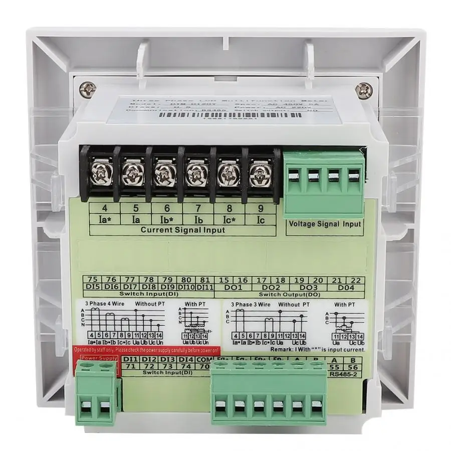 Medidor de potencia profesional LCD Original, probador de pantalla Digital multifunción trifásico, medidor de energía eléctrica, AC220V