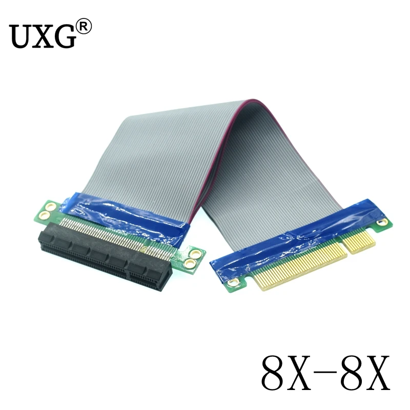 Kabel przedłużający PCIe Przedłużacz PCI e 8X PCI-e PCI express x8 Kable Riser Adapter Złącze konwertera Płaski kabel