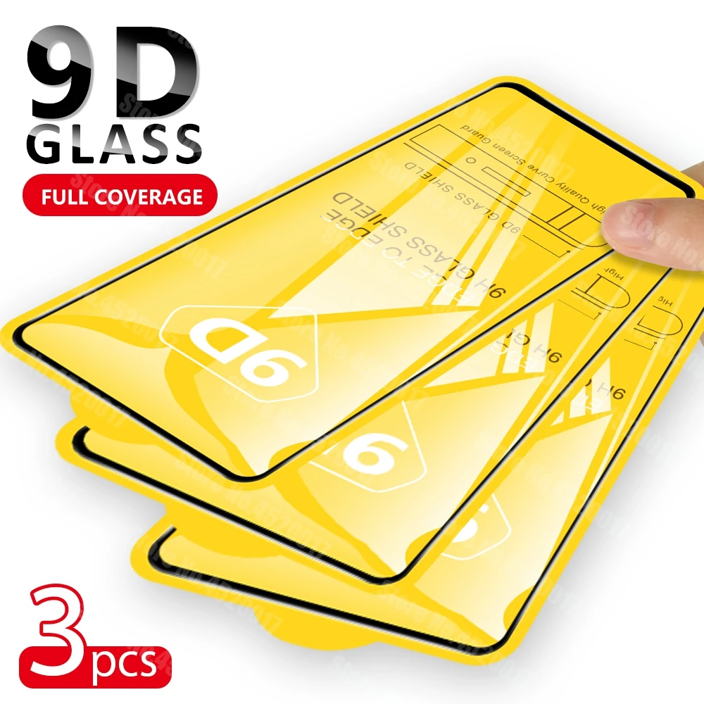 9D Tempered Glass For Samsung A54 A53 5G A34 A33 A72 A71 A51 A32 A24 A23 A22 A14 A13 A12 A21S A52 S S21 S20 FE Screen Protector