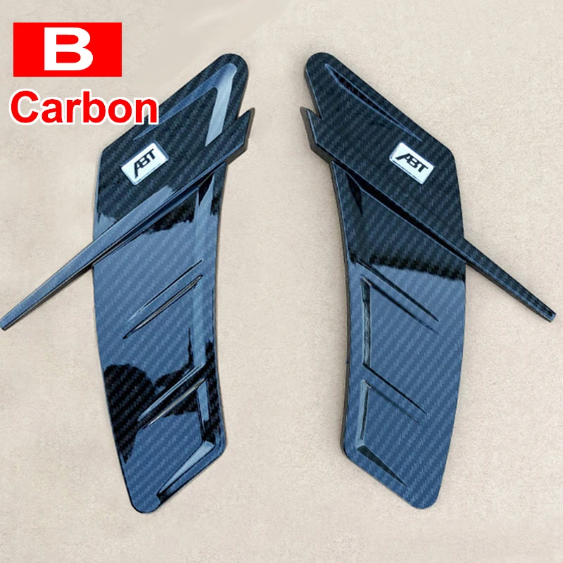 ABS Car Sticker For Audi A6 S6 C6 C5 A3 S3 8V 8P A4 S4 B8 B6 B7 B9 Q5 A5 S5 Q3 Q7 Q2 ABT Side Air Fender Vents Auto Accessories