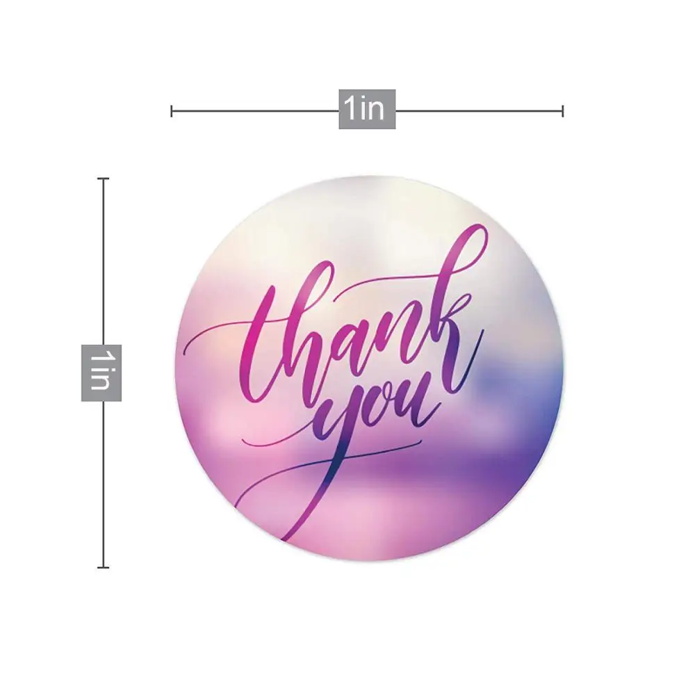 PINK Thank You Sticker Seal Labels Round 50-500pcs Labels Sticker For Package Personalized Stationery Sticker