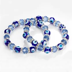 3 styles Trendy Simple Evil Eye Religious Eye Charm Blue Beads Lucky Bracelet Best Match Turkish Bracelet For Women