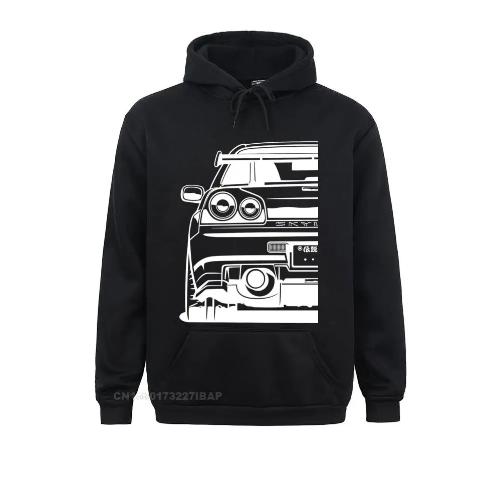 

Kawaii Skyline R34 JDM GTR Hallowmas Sportswear Casual Unisex Slim Homme Classic Oversized Hooded Pullover Harajuku Streetwear