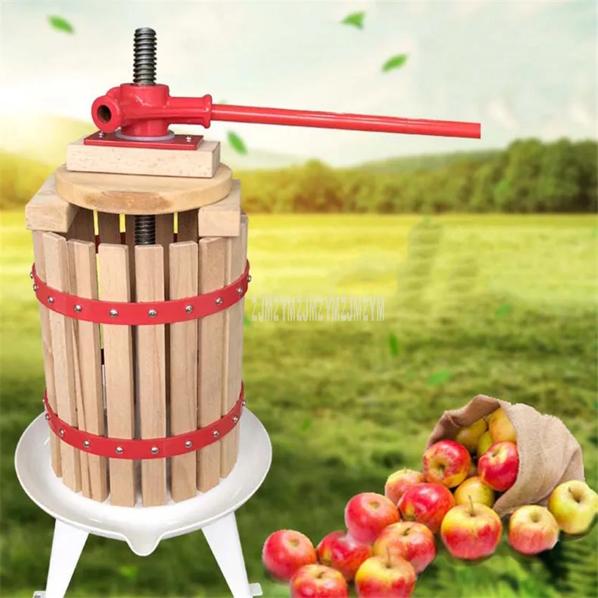 6L Handpresse Saft Maschine Hause Apple Pressen Entsafter DIY Trauben Wein maker Saft Rückstände Trennung Für Honig/Obst /gemüse