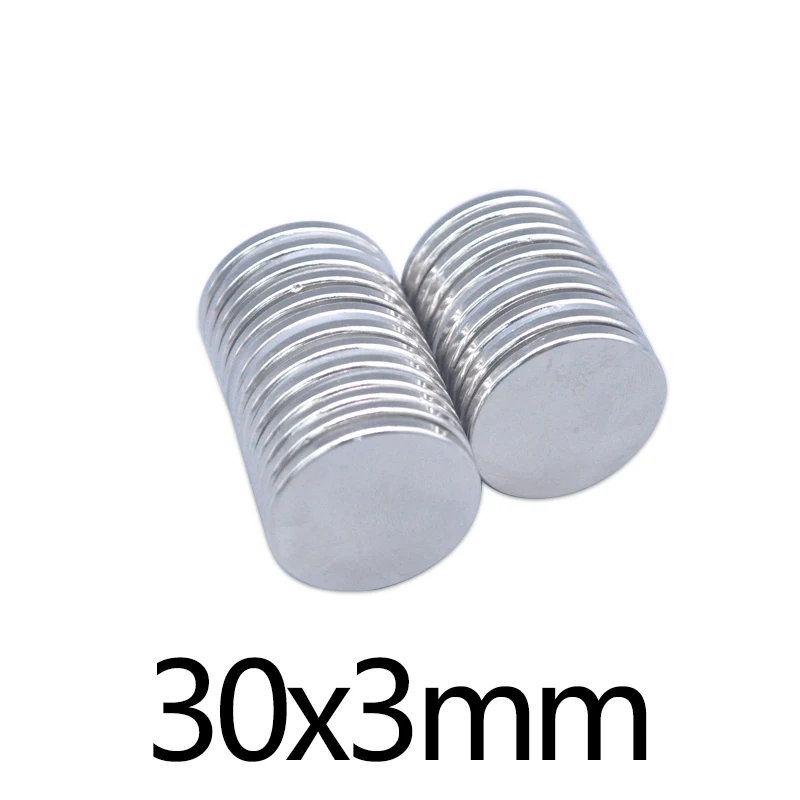 5/10/20pcs 30x3mm Search Major Diameter Magnet 30*3mm Bulk Round Magnetic  Neodymium Disc Magnets circular 30*3mm