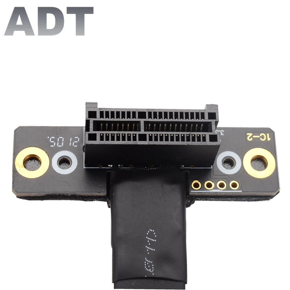 Pcie الناهض المزدوج 90 درجة PCIe 3.0 X1 إلى X1 تمديد كابل R11SL-TL 8G/bps عالية السرعة PCI Express 1x الناهض بطاقة الشريط موسع