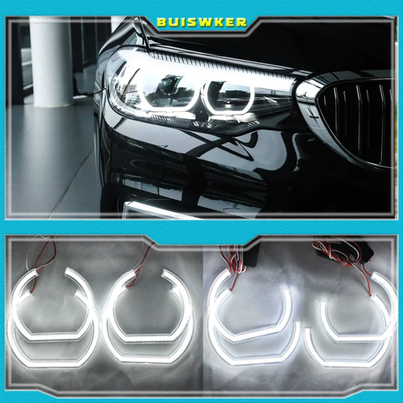 

Excellent Ultra bright DTM Style led Angel Eyes halo rings For BMW E46 M3 Coupe Convertible 1999-2006 xenon headlight