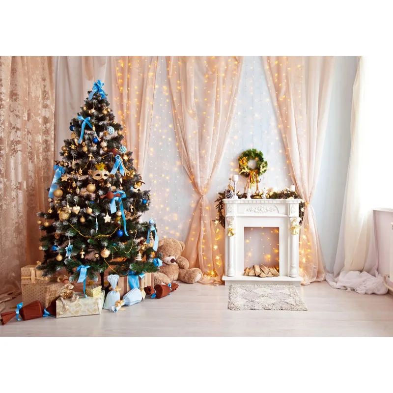 ZHISUXI Vinyl Custom Christmas Day Photography Backdrops Prop Christmas Tree Festival Theme Photo Studio Background XT20924SD-01
