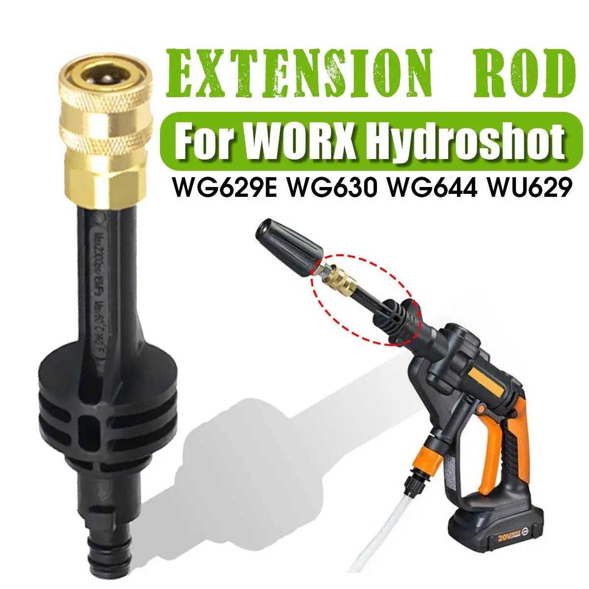 WORX Hydroshot WG629E WG630 WG644 WU629 cleaning tool extension rod adapter