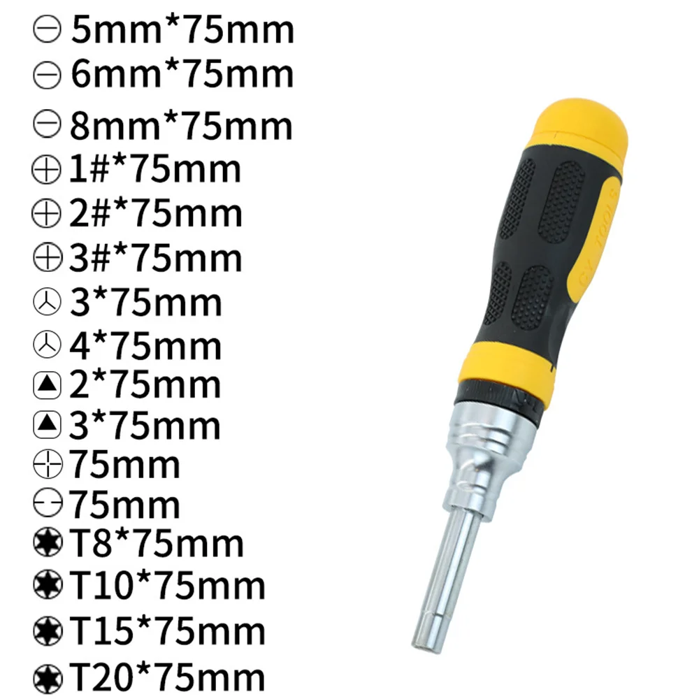 19 In 1 Creative Ratchet Screwdriver Mini Screwdriver Bit Portable Multi-Function Utility Kni-fe Tool Set Precision Screw Driver