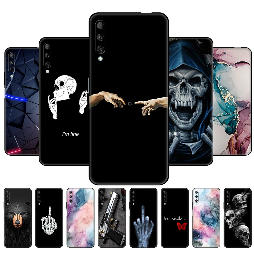 For huawei y9s case silicon tpu soft phone cover on huawei y9 S back huaweiy9s bumper etui coque full protection black tpu case