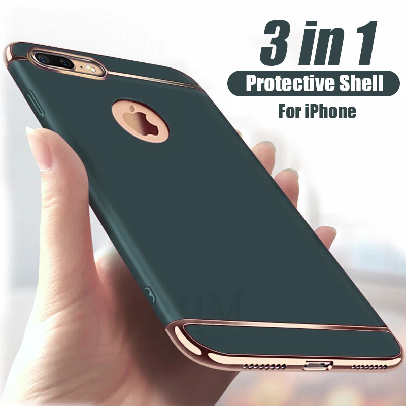 Luxury Full Cover Plating Phone Case For iPhone 13 14 11 12 Pro Max 6 6s 7 8 Plus 5 5s X XS Max XR PC Matte Hard Cover Case Capa