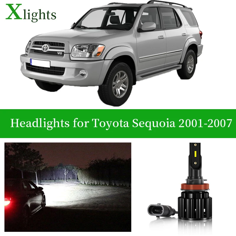 

Xlights для Toyota Sequoia 2001 2002 2003 2004 2005 2006 2007 светодиодные фары ближнего света дальний свет фары Canbus свет без ошибок авто светодиодные аксессуары для автомобилей 12 В 24 В 6000 К