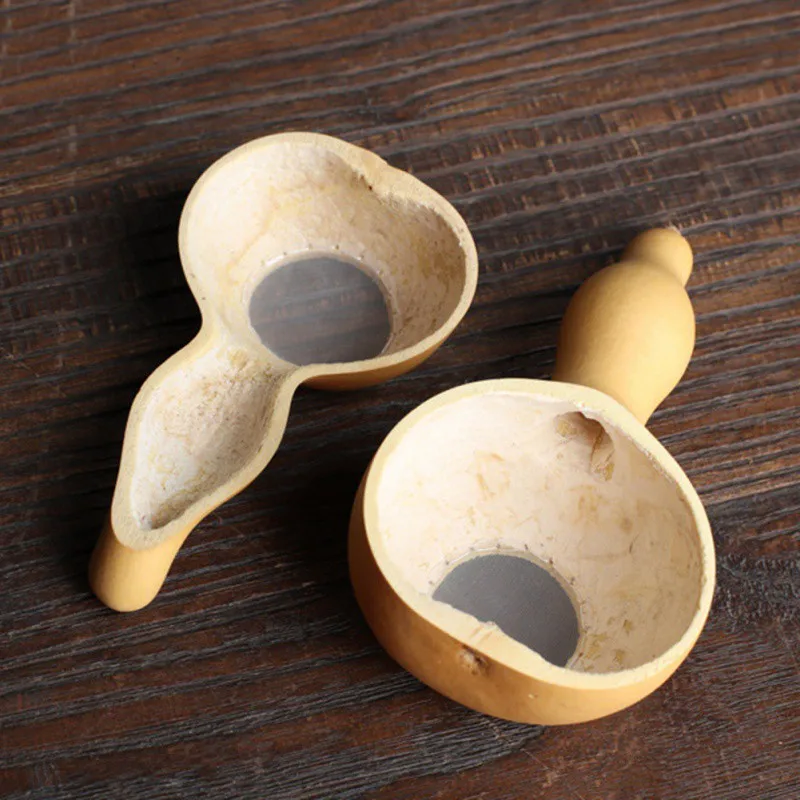 Tea Ceremony Accessories Japan Teaism Bamboo Rattan Gourd Shaped Tea Leaves Funnel Strainers for Tea Table Decor