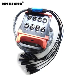 NMBJCKO New 8 Channel 3 Pin XLR Snake Cable with Male connector to XLR Combo Jack socket Audio Cord snake cable