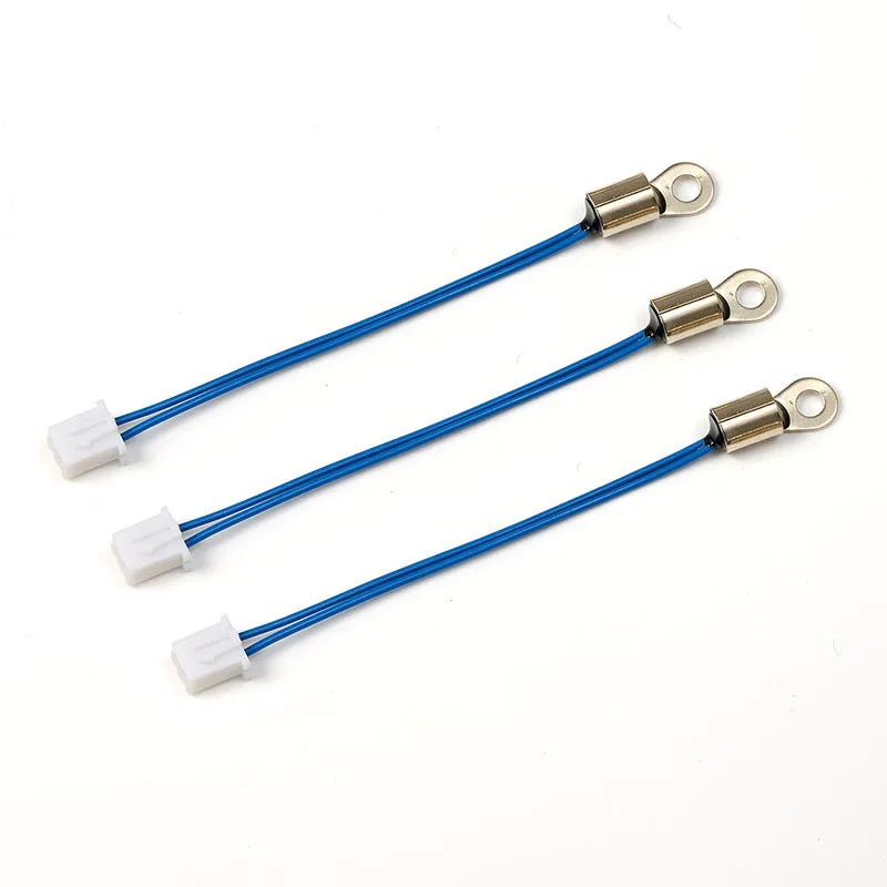 Capteur de température NTC 10K 13cm 1% 3950 avec fixation par anneau de fil M4 pour thermistance d'onduleur PT100