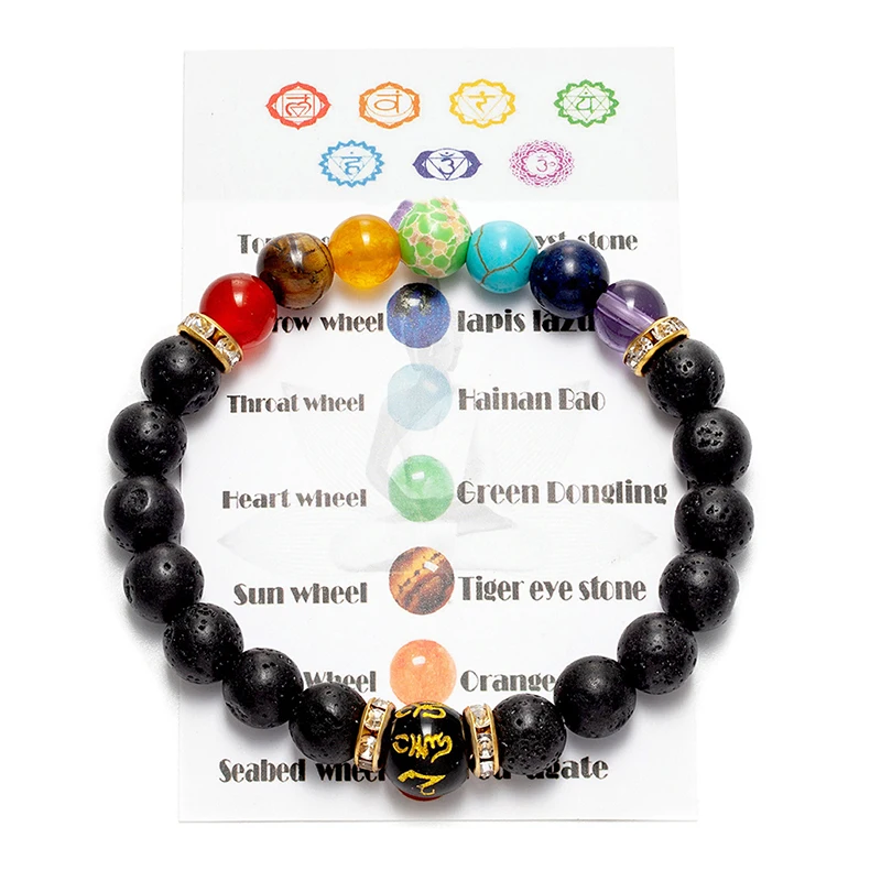 Braccialetto di cristallo naturale per l'equilibrio dei chakra