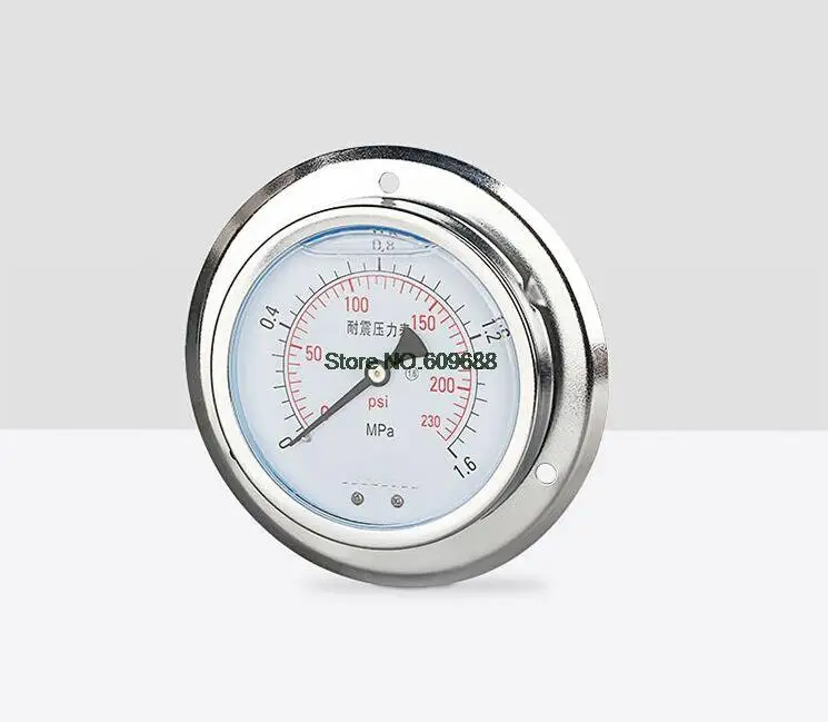 Vibration Proof Pressure Gauge Pressure Gauge YN100ZT Hydraulic Water Air Pressure Vacuum Gauge Axial Oil Meter