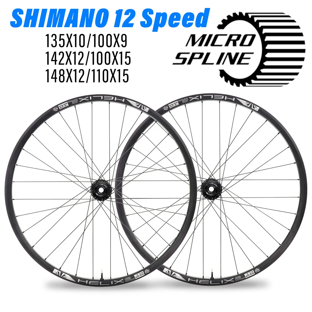 12 Speed MICRO SPLINE Hub XC Mountain Bike Wheelset BOOST 148MM  XT M8100 M7100 32H 100/110x15MM 142/148x12mm 29er