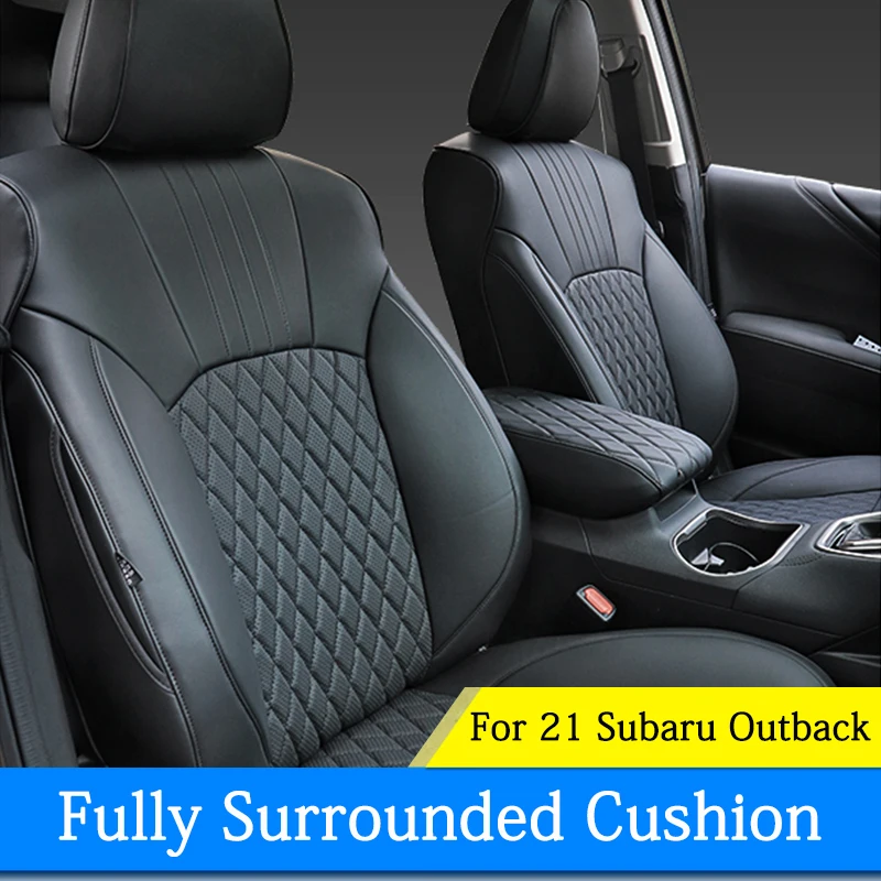 

QHCP Car Seat Cover Automotive Seats Cushion Full Surrounded Microfiber Leather Comfortable For Subaru Outback 2021 Accessories