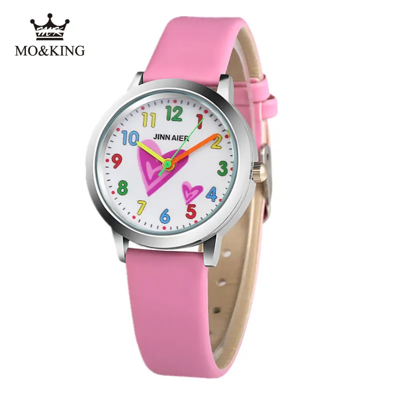 Children Wrist Watch 3D Cartoont Leisure Leather Movement Clock Boy Girl Birthday Sport Watch Kids Saati I Love You Reloj