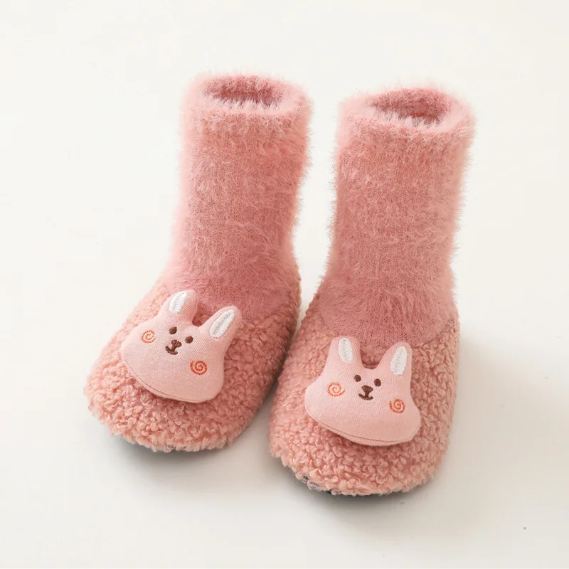 Newborn Baby Socks Shoes Boy Girl Winter Warm Plush Kids Boots Floor Children Toddlers Footwear Baby Booties First Walkers