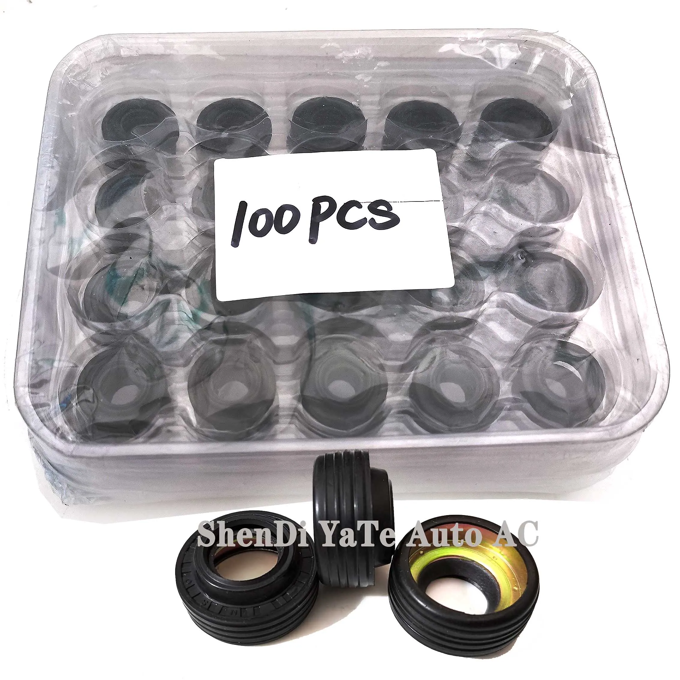 100pcs Auto Air Conditioning Oil Seal Shaft Seal Gasket Stamps For Volkswagen Saden 10S 10S17C 10S20C 10S11C Compressor