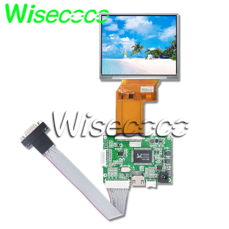 

Wisecoco JT035 IPS 02-V0 3,5 дюймов Tft Ips ЖК-экран 640x480 Vga Rgb Av плата драйвера 400 нит высокая яркость