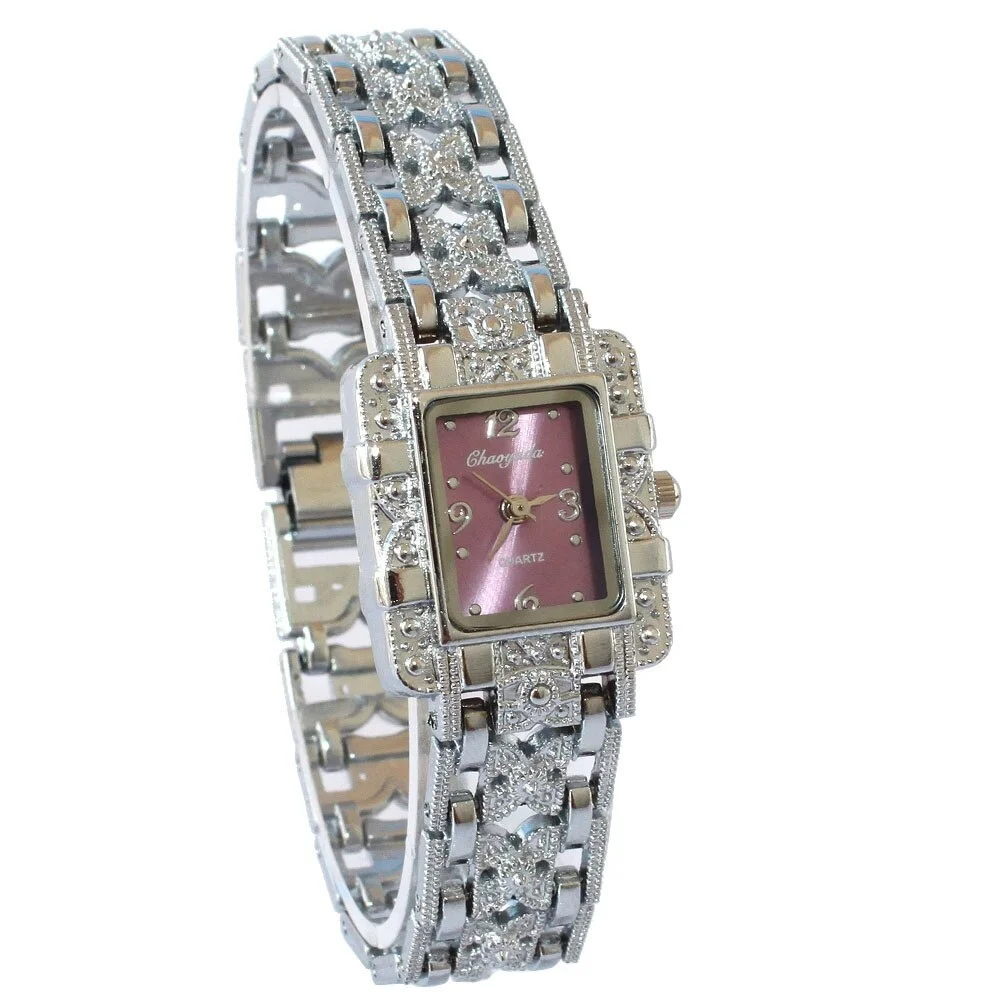 Relógio de pulso com borboleta, relógio analógico de quartzo para mulheres, de aço inoxidável, da moda, vazado, presente