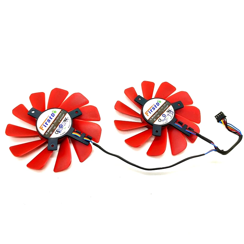 2Pcs/Llot Nieuwe 85Mm FDC10U12S9-C 0.45AMP 4Pin, voor Xfx Rx 560D Rx 570 Rx 580 Rx Vega Graphics Videokaart Cooling Fans