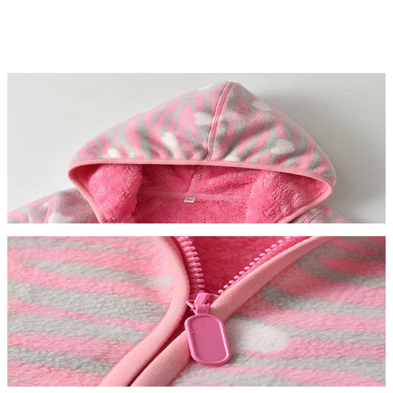 2-6T Blumen Alle Gedruckt Neue Mädchen Outwears Fleece für Winter Herbst Baby Jacken Mäntel Blumen Kinder Mädchen jacke – Detail 11