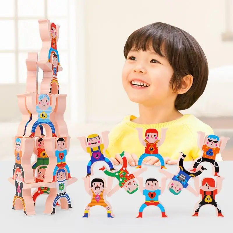 Hercules Evenwichtige Gestapeld Hoge Piramide Bouwstenen Voetbal Speelgoed Playhouse Ouder Kind Spel Cartoon Action Figure Kids Gift