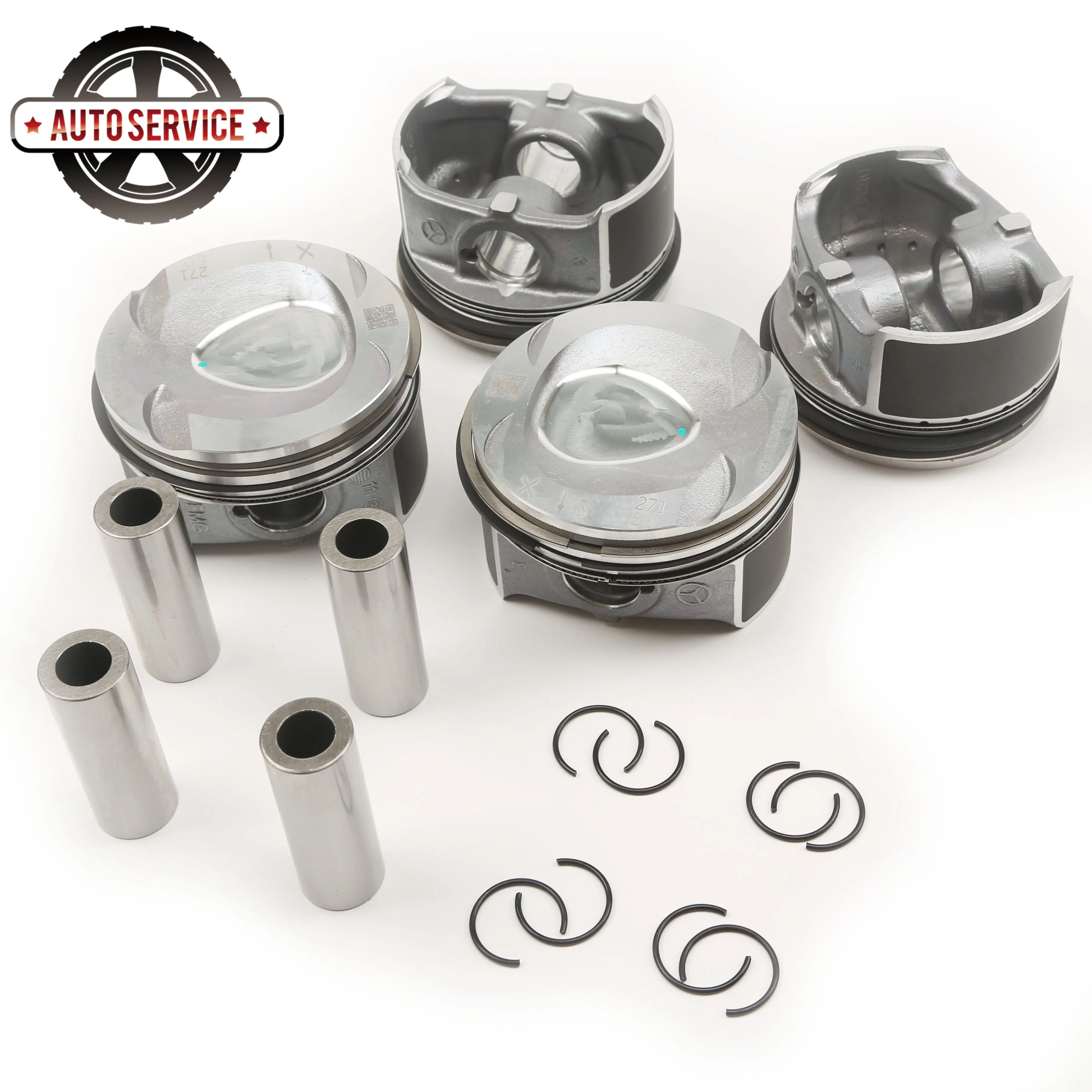 

A2710305017 4x Pistons & Rings Set 1.8T M271.860 For Mercedes-Benz S204 C 200 W212 A207 E 260 CGI Coupe R172 SLK 200 2710305017