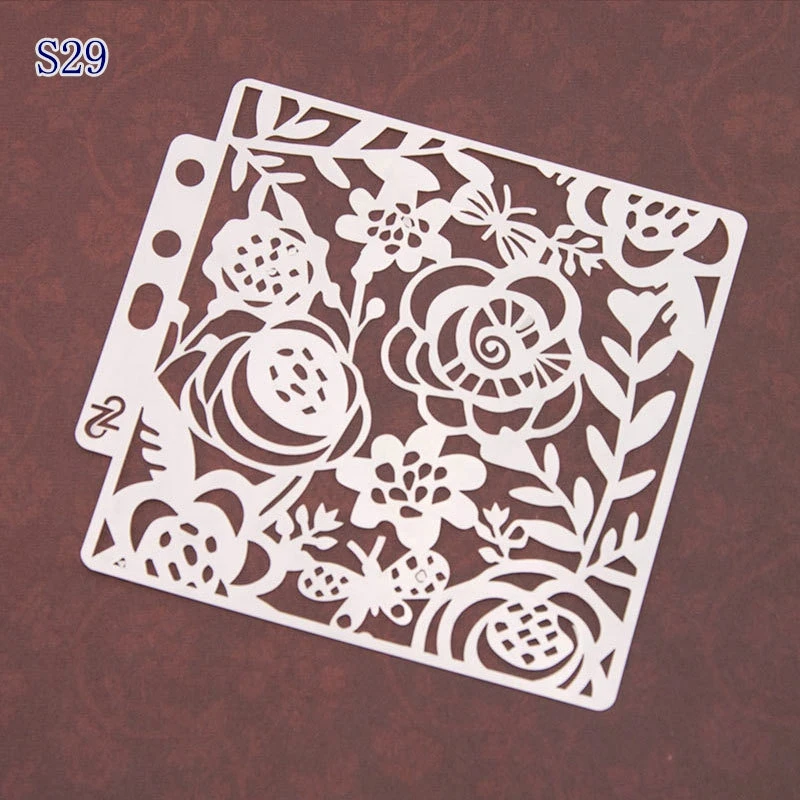 Leaves Flowers New Design DIY Layering Stencils Wall Painting Scrapbooking Coloring Embossing Crafts Decor Paper Card Template
