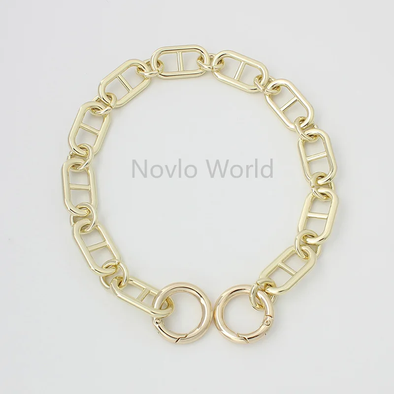 Light gold/Silver 30-120cm 33mm Alloy Metal Loop Durable Chain Ladies Heavy Duty Non Tarnishing Bag Chain Chains