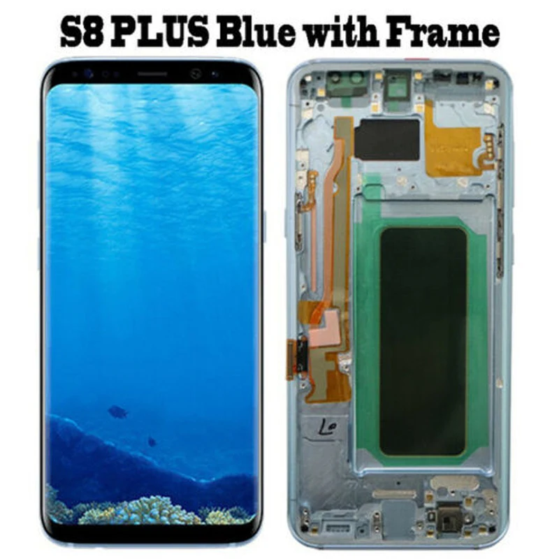 LCD Display Touch Screen with Frame for Samsung S8, The Burn-Shadow Display, S8 Plus, G950, G950F, G955, G955F