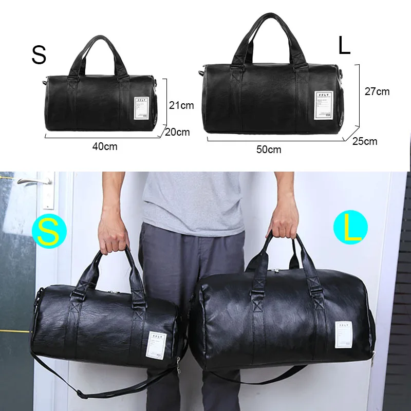 Imagem -06 - Bolsa de Ombro Masculina de Viagem Bolsa Duffle de Couro pu à Prova Dágua Bolsa de Ombro para Mulheres e Homens Bolsa de Escritório de Grande Capacidade x2