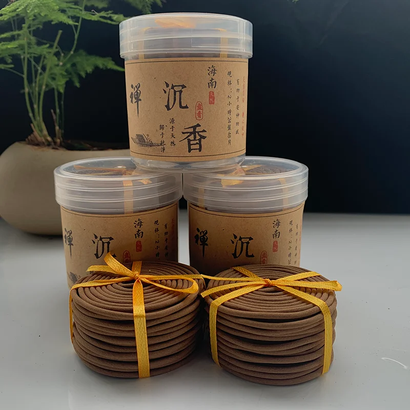 50g Natural A Vietnam Agarwood Oud Incense Coil Coil Incense 48 pcs 2H.Oudh Incense Natural Aroma Scent