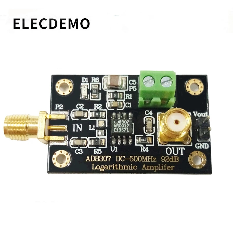 AD8307 module RF Power Detector Module Logarithmic detector Transmitter Antenna Power to 500MHz Function demo board