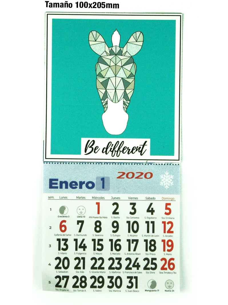 Magnetic-flexible fridge magnet calendar personalized with skirt 100x110mm (calendar 100x110mm) - Be Different