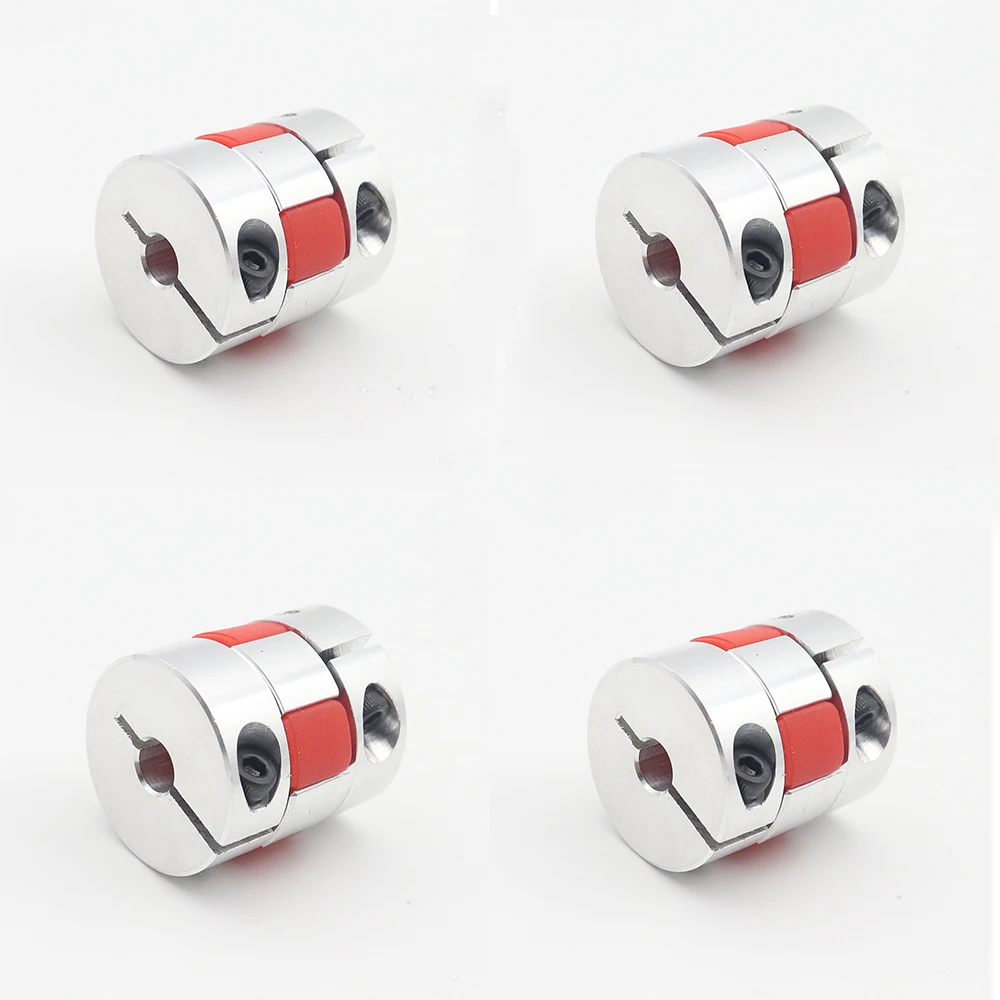 4pcs 6X10 6mm to 10mm D25L30 Aluminium Shaft Plum blossom Coupling Motor Connector Flexible shaft