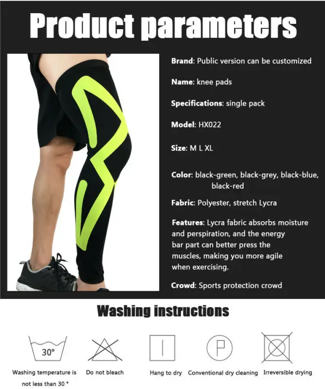 ขาสนับสนุนเส้นเลือดขอดการบีบอัดเข่าถุงเท้าถุงน่องถุงเท้าผู้ชายผู้หญิง (ขายเดียว) ถุงเท้ายาวผู้ชาย Kомпрессионные Гольфы