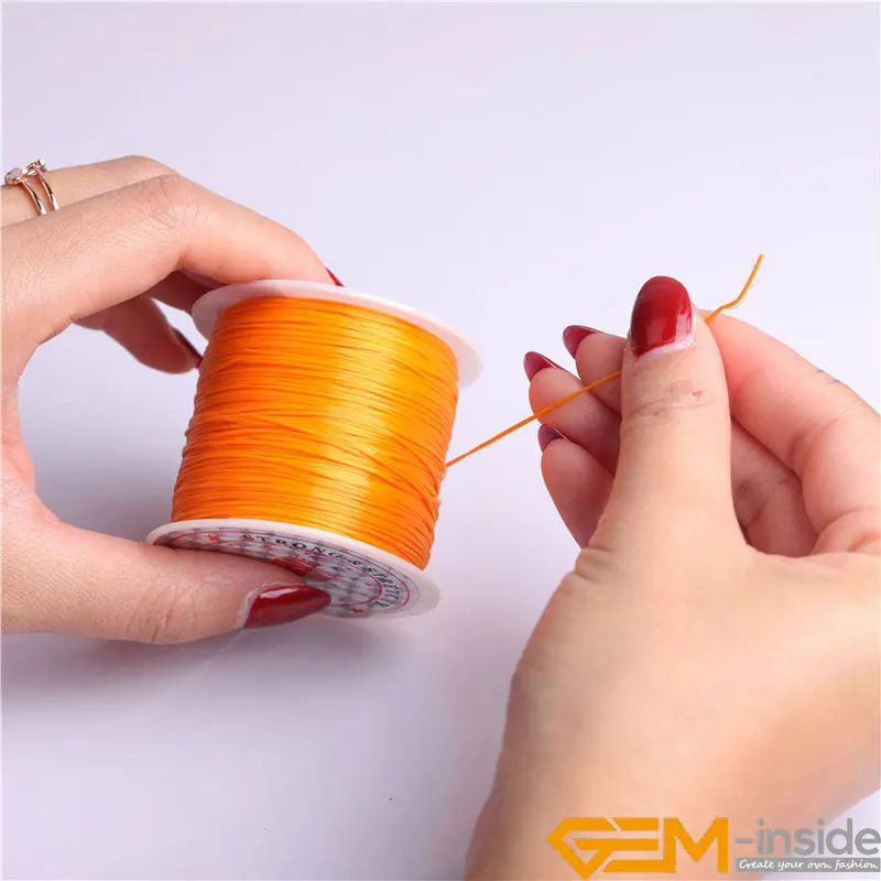 Beading Cord:Pretty Crystal String 60 Yards 0.6x1mm Elastic Stretch Beading Spool Cord Roll 1 PCS  Wholesale