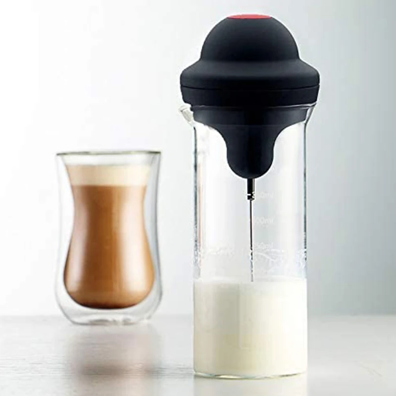 Espumador de leche eléctrico portátil, máquina de espuma de café, batidor de leche, batería, espumador de leche con jarra, taza, herramienta de cocina