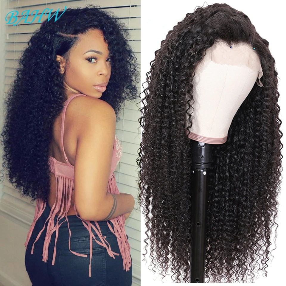 Malaysian Raw Kinky Curly13x4 Lace Frontal Wig Pre-Plucked Human Hair Wigs with Baby Hair Natural Hairline 4x4 Lace Closure Wig