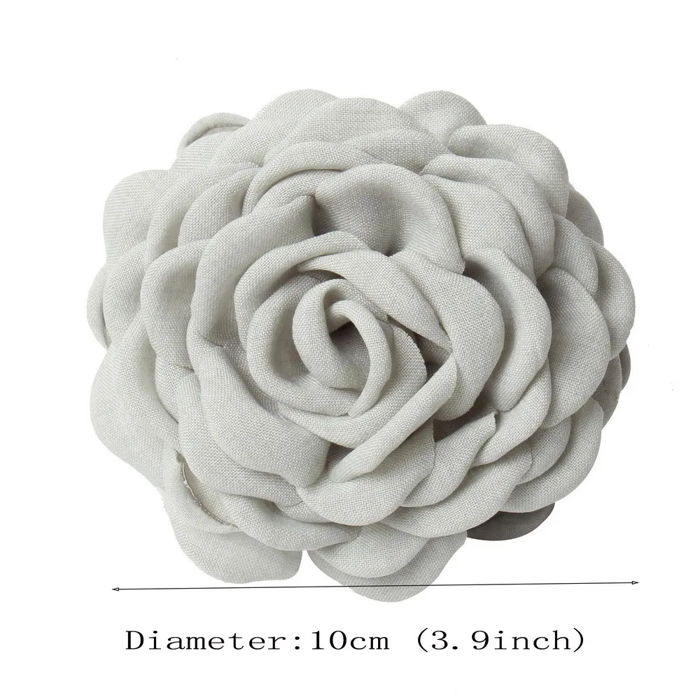 Pinzas en forma de garra para el pelo con forma de rosa de tela para mujeres y niñas, pasador, pinzas para el pelo de plástico, accesorios para el