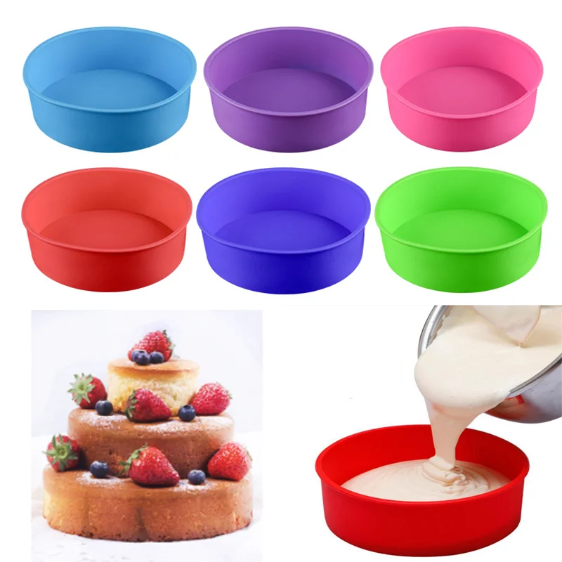 Molde de silicona para tartas, redondo, sin BPA, molde de silicona con espátula de silicona, antiadherente, redondo, molde para hornear pasteles de capas, 4 unidades de 4/6/8/10 pulgadas Molde de silicona para tartas, redondo, sin BPA, molde de silicona con espátula de silicona, antiadherente, redondo, molde para hornear pasteles de capas, 4 unidades de 4/6/8/10 pulgadas